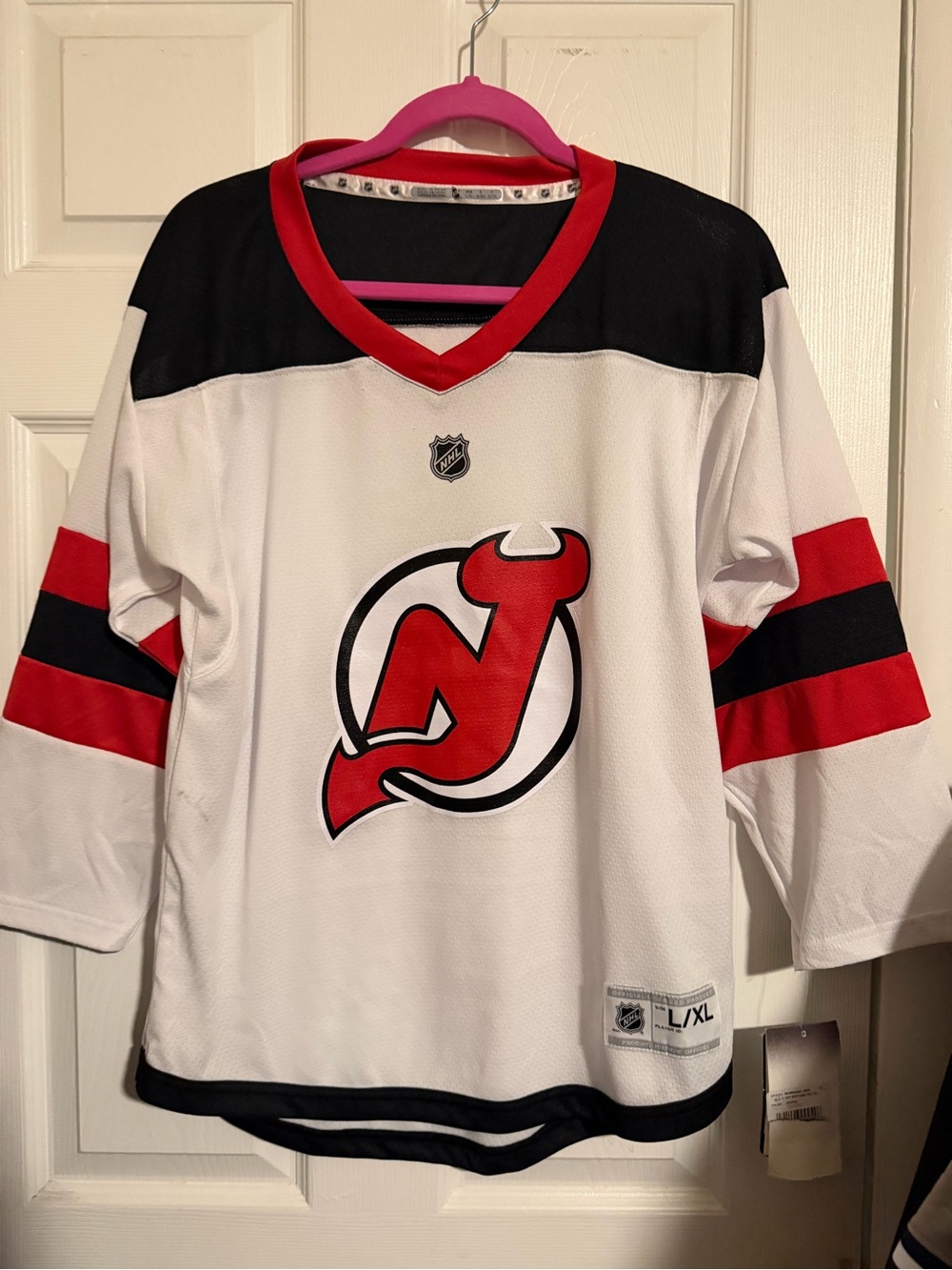 Kids NHL New Jersey Devils White Red Black Jersey